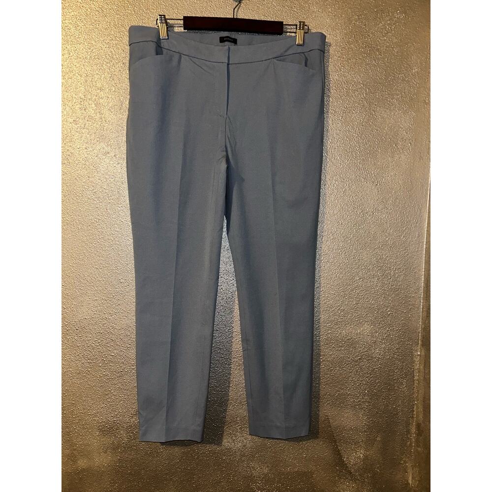 Halogen Professional Business Casual Blue Stone Wash Stretch Slacks Pants NWT